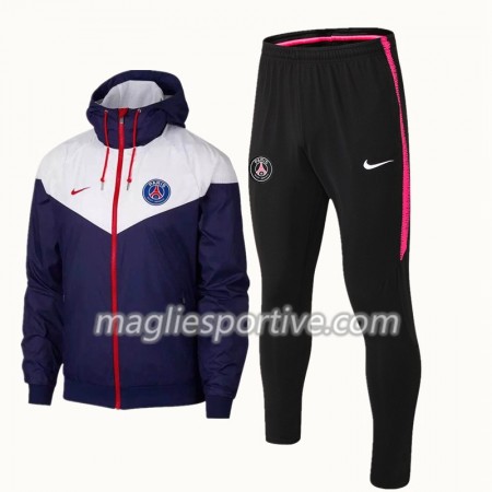 PSG Windrunner Giacca della Tuta Blu Bianco 2018/2019
